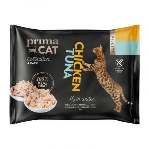 PRIMA CAT KANAA & TONNIKALAA VEDESSÄ 4X50 G