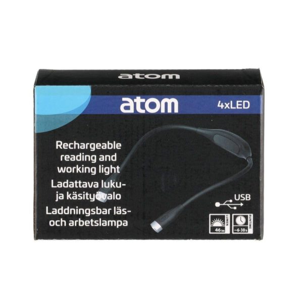 ATOM LUKU- JA KÄSITYÖVALO 4XLED LADATTAVA