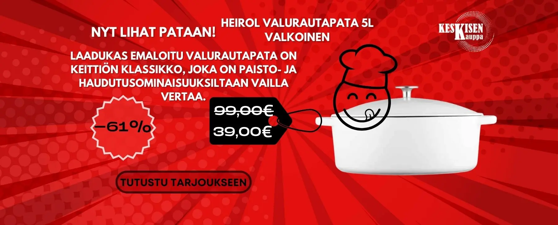 keskisen kauppa HEIROL VALURAUTAPATA 5L VALKOINEN